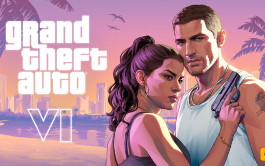 Artwork oficial de GTA VI en el que se muestra a los supuestos dos protagonistas: Jason y Lucía.